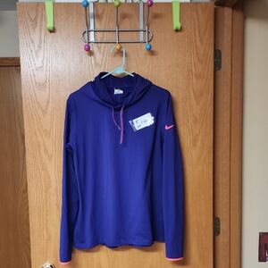 Nike hoodie purple with pink womens xl number 5380